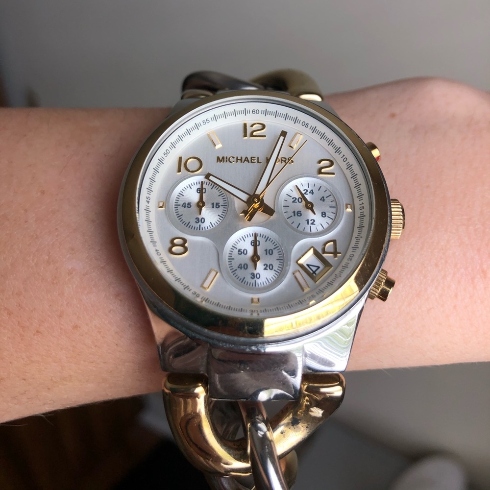 Chunky two toned Michael Kors watch